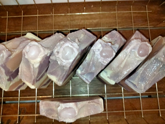 Enchanted Love w/ Rose Quartz Crystals Soap